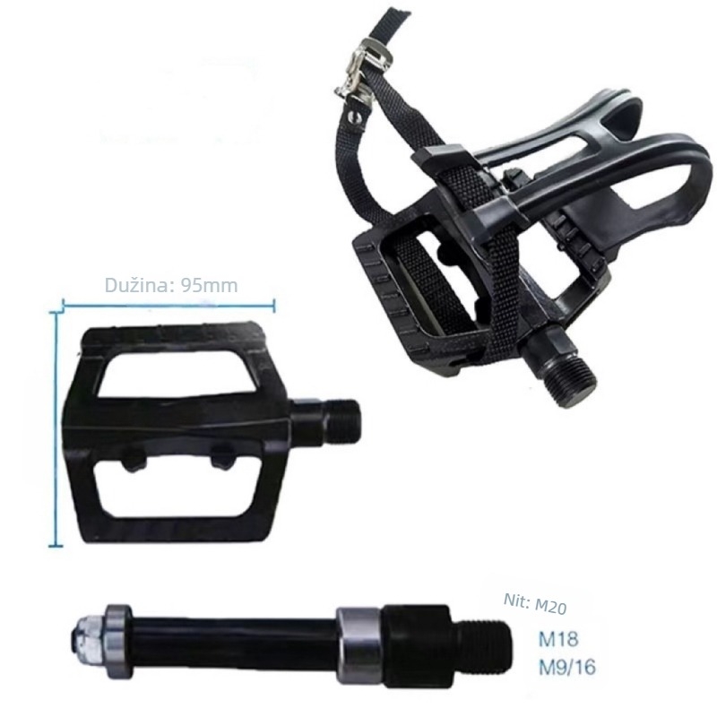 Thickfish Pedale za spin bicikle, aluminijski spoj, kompatibilni s M14/M18/M20, pedale za unutarnju vožnju