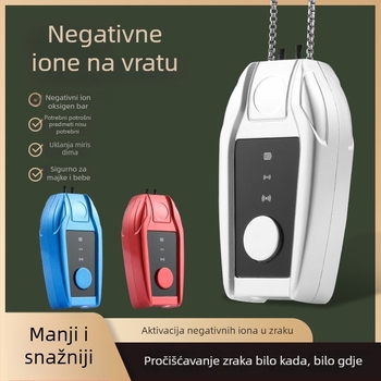 Prenosivi pročišćivač zraka oko vrata s negativnim ionima – niski nivo buke, USB napajanje, pogodan za prostore do 10㎡