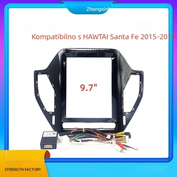 Yufa ABS+PC okvir za središnju navigaciju DVD Hawtai Huatai Santa Fe (2015-2017), težina 0,5 kg