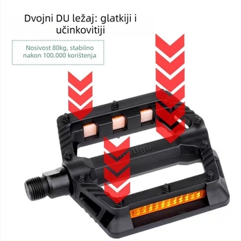 Pedalna ploča za bicikl s proširenom površinom pedala za bolje prianjanje i lakše vožnje (Model WILLGO B239, aluminijska legura, za sklopive/gradske/putničke bicikle i bicikle s malim kotačima)