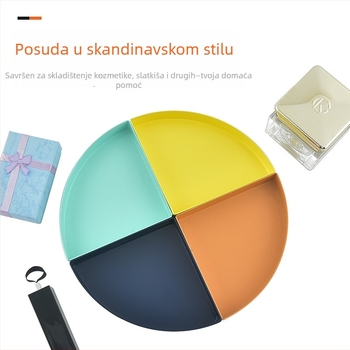 Stolni geometrijski panel za pohranu od metala, nepravilnog oblika, materijal 430, elektroplatirani završni sloj, tiskano logo, mogućnost prilagodbe obrade