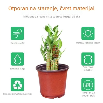 Plastična posuda za cvijeće, otporna na koroziju, podni model, seoski stil, za kućno vrtlarenje