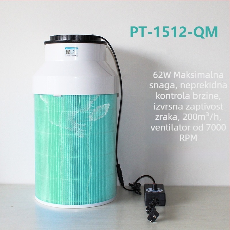 Pročišćivač zraka 62W, DC, 151–300 m3/h, stolni dizajn, aktivni ugljen + HEPA filtracija