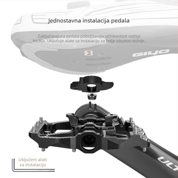 Ravne pedale za bicikl od aluminijske legure s ležajevima za planinske bicikle