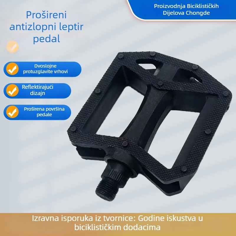 Pedale za bicikl – univerzalni britski navoj, plast (polipropilen i karbonska čelika), kompatibilni s MTB, cestnim biciklima i dječjim kolicima, prilagodljiva obrada