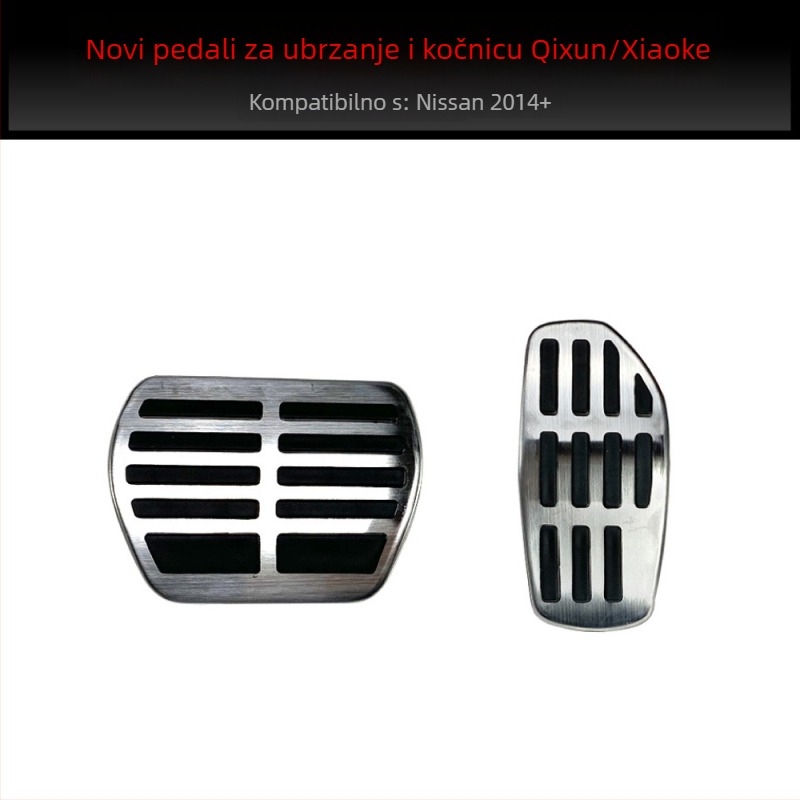 Nehrđajući čelik – pedale za kočnicu i ubrzanje Nissan Qashqai i X-Trail (2014+), automatski mjenjač, šifra proizvoda: New x-trail pedal