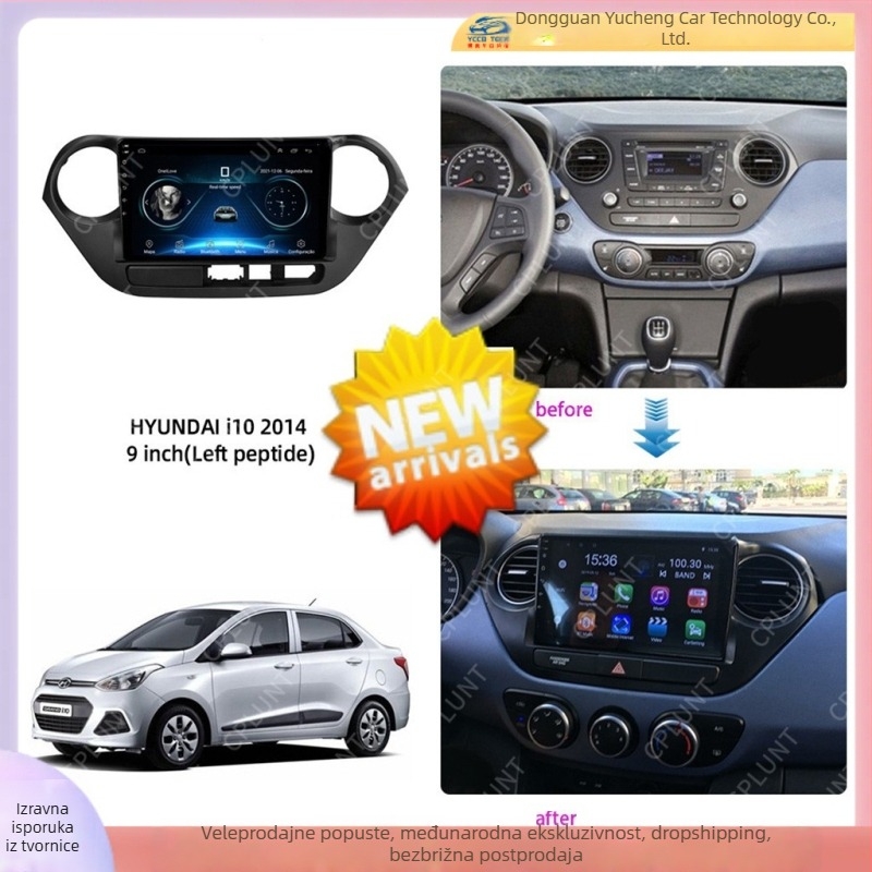 Hyundai i10 prednji okvir za navigacijski DVD (2013-2016) – ABS+PC, 1 kg