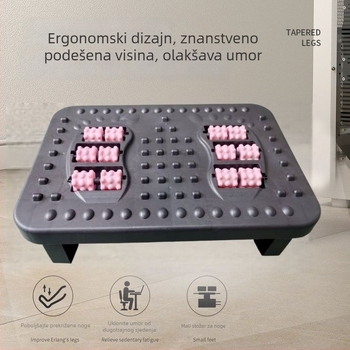 Podnož za stopala za poboljšanje držanja, plastično, suvremenog minimalističkog dizajna, uredska ploča za akupresuru