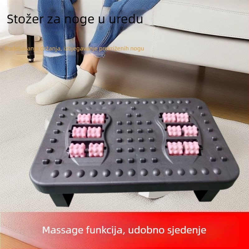 Podnož za stopala za poboljšanje držanja, plastično, suvremenog minimalističkog dizajna, uredska ploča za akupresuru