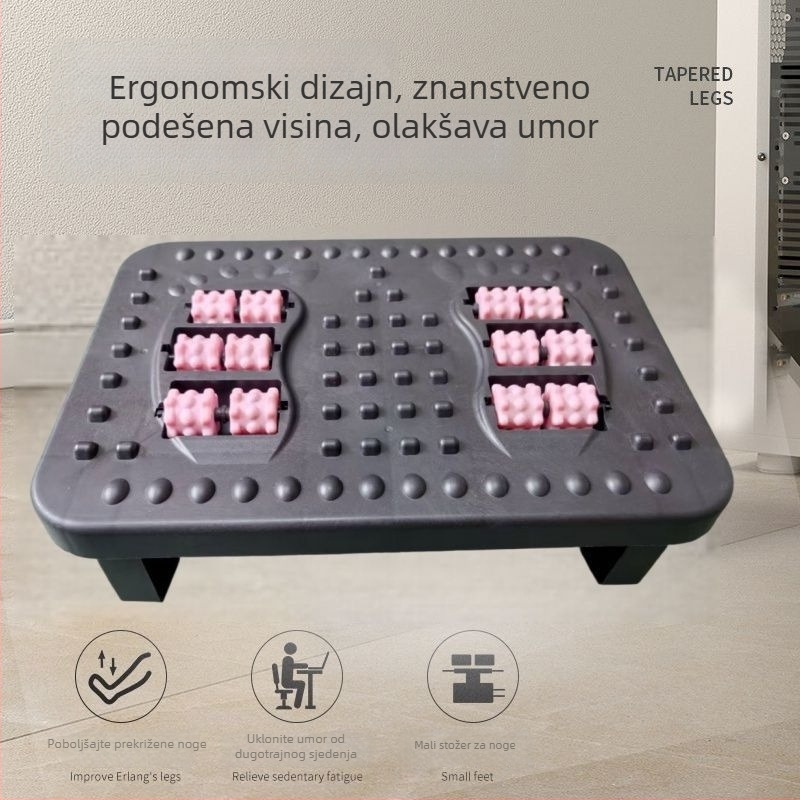Podnož za stopala za poboljšanje držanja, plastično, suvremenog minimalističkog dizajna, uredska ploča za akupresuru