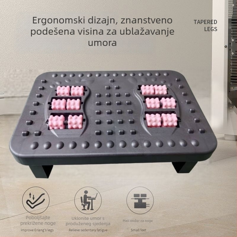 Podnož za stopala za poboljšanje držanja, plastično, suvremenog minimalističkog dizajna, uredska ploča za akupresuru