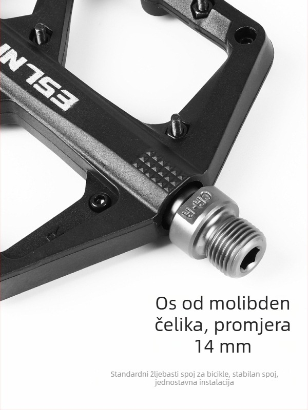 Pedale za bicikl Eslnf/esslon – tri ležaje, tijelo od najlona i osovina od molibden čelika, za cestovne, brdske i druge bicikle