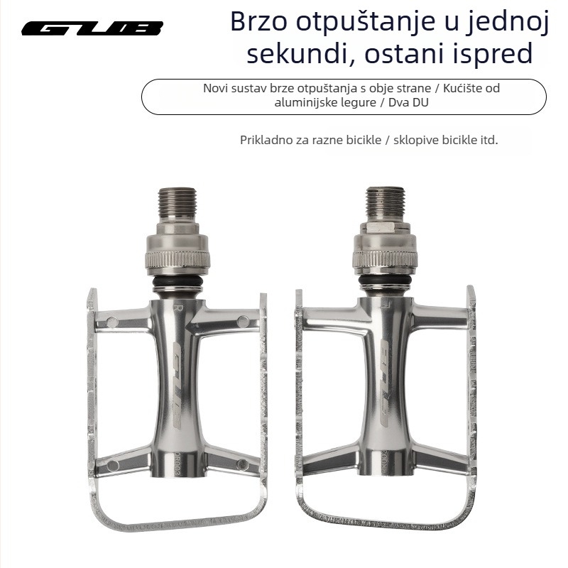 Gub QR-003 pedale za bicikl, kućište od aluminijske legure i osovina od krom-molibden čelika