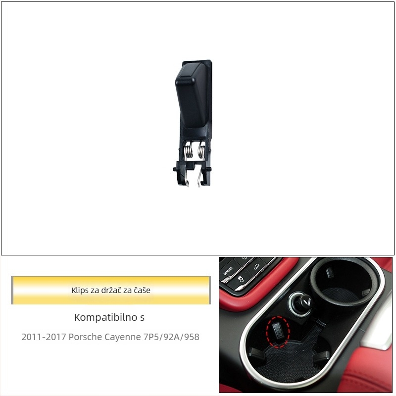 Skup držača čaše u središnjoj konzoli za Porsche Cayenne, 11-17 | ABS, modeli 7P5/92A/958, Brand: Good Tool Design