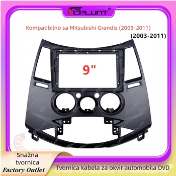 Set prednjeg rama ploče za DVD za Mitsubishi Grandis (2003–2011) — materijal ABS+PC, težina 0,8 kg, kompatibilan s Grandis audio sustavom