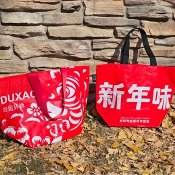 Ručna tkanina PP plastična torba za kupovinu s bojnom tiskom, nosivost 10 kg