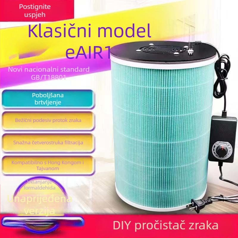 DIY antibakterijski pročistač zraka za unutarnji prostor, M2, s pet filtra za uklanjanje formaldehida, magle i pasivnog dima