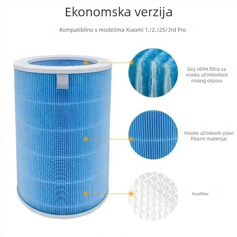 DIY antibakterijski pročistač zraka za unutarnji prostor, M2, s pet filtra za uklanjanje formaldehida, magle i pasivnog dima