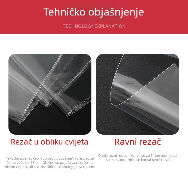 Prozirna OPP vrećica za odjeću, plastična vrećica visoke prozirnosti, samouzaviranje i samoljepljiva, 30×40 cm