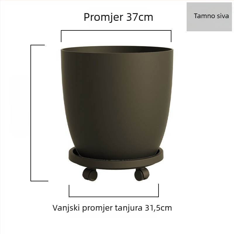 Saksija za cvijeće od smole, otporna na koroziju, podni tip, za kućno vrtlarenje