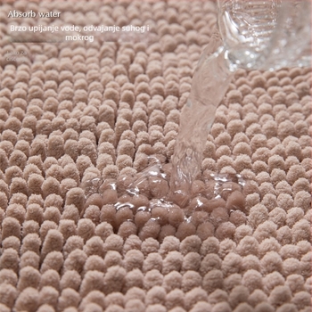 Chenille prostirka za kupaonicu, protuklizna i upijajuća, za kupaonicu, WC i ulaz