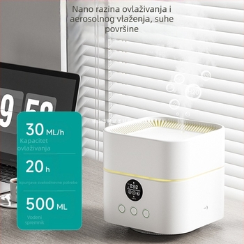 Stolni jedinstveni pročišćivač zraka i ovlaživač – sterilizacija, uklanjanje čestica, ovlaživanje; 35 m³/h, kontrola putem aplikacije, pokrivenost 11–20 m²