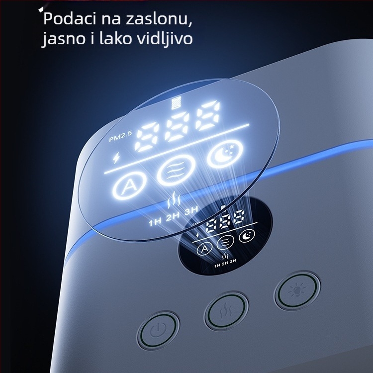 Stolni jedinstveni pročišćivač zraka i ovlaživač – sterilizacija, uklanjanje čestica, ovlaživanje; 35 m³/h, kontrola putem aplikacije, pokrivenost 11–20 m²