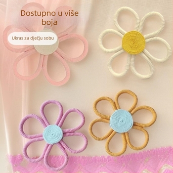 Ručni pamučni zidni goblen s boemskom margaretom i dugačkim privezakom