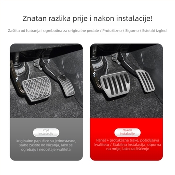 Set papučica Nissan Land Exploration – nehrđajući čelik, protuklizna, za automatski prijenos