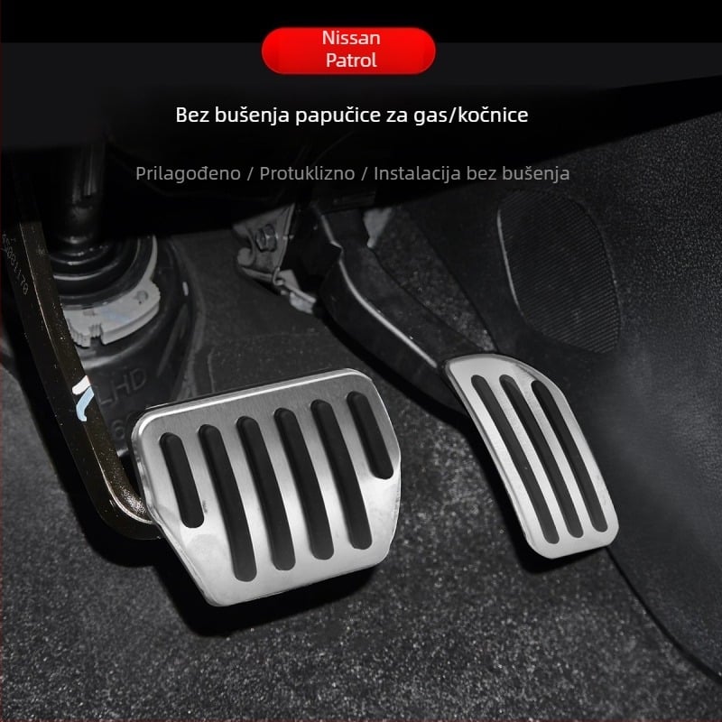 Set papučica Nissan Land Exploration – nehrđajući čelik, protuklizna, za automatski prijenos