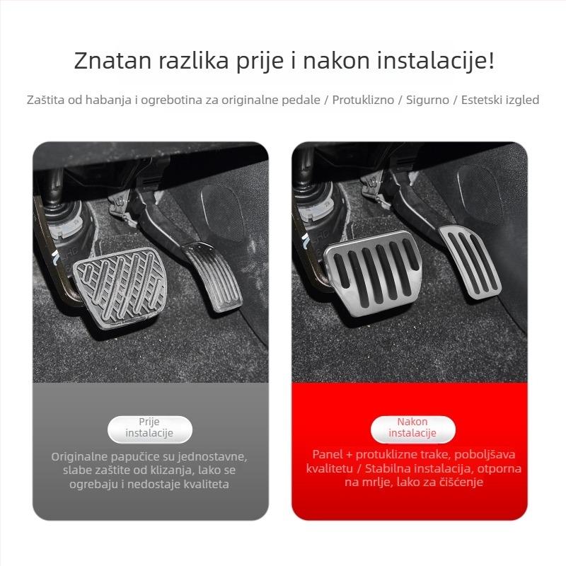 Set papučica Nissan Land Exploration – nehrđajući čelik, protuklizna, za automatski prijenos