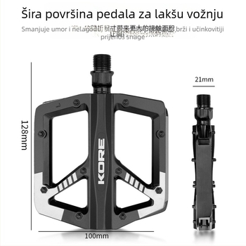 Wheel Up HTL-151K pedale za bicikl, od aluminijskog legura, s ležajevima, univerzalni protuklizni povećani pedali za planinske, cestovne i sklopive bicikle