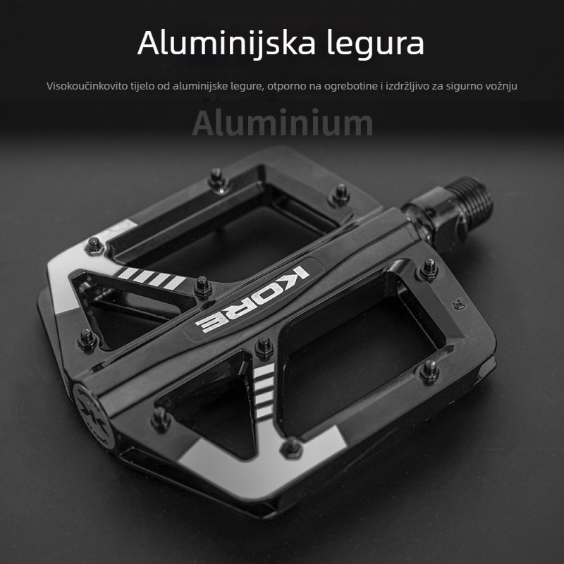 Wheel Up HTL-151K pedale za bicikl, od aluminijskog legura, s ležajevima, univerzalni protuklizni povećani pedali za planinske, cestovne i sklopive bicikle