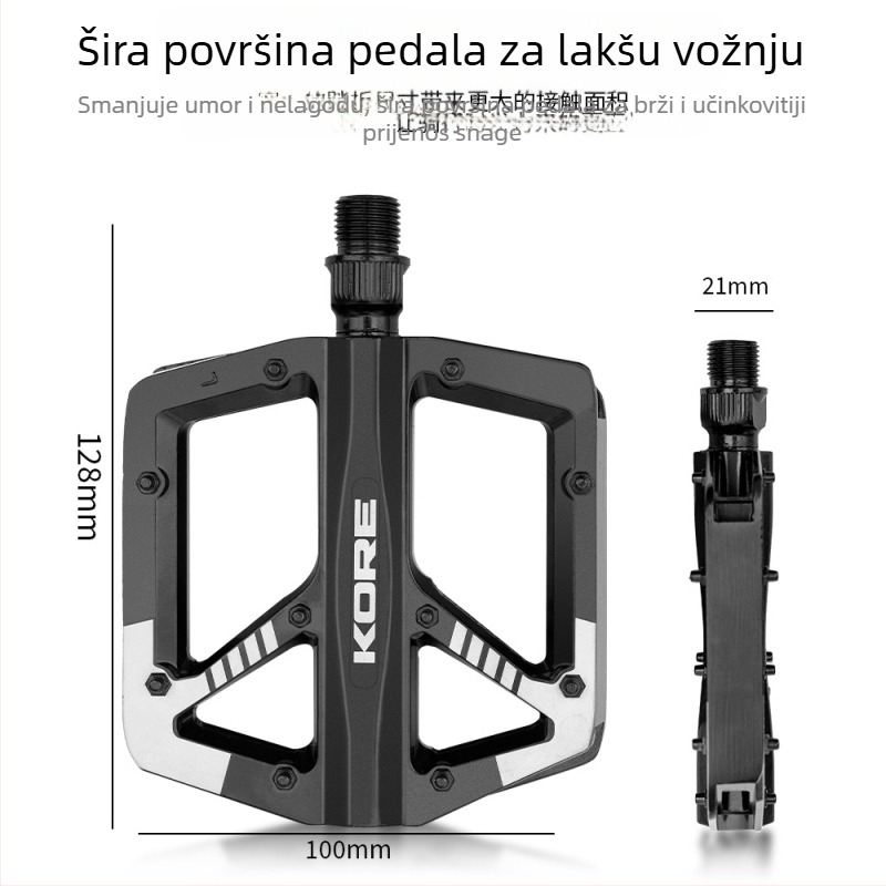 Wheel Up HTL-151K pedale za bicikl, od aluminijskog legura, s ležajevima, univerzalni protuklizni povećani pedali za planinske, cestovne i sklopive bicikle