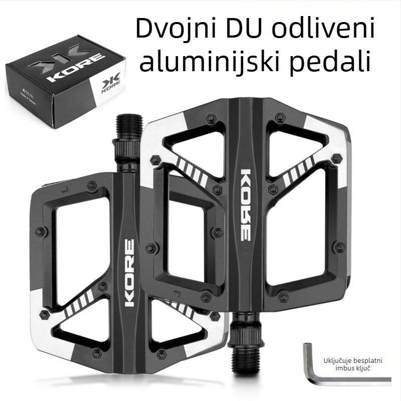 Wheel Up HTL-151K pedale za bicikl, od aluminijskog legura, s ležajevima, univerzalni protuklizni povećani pedali za planinske, cestovne i sklopive bicikle