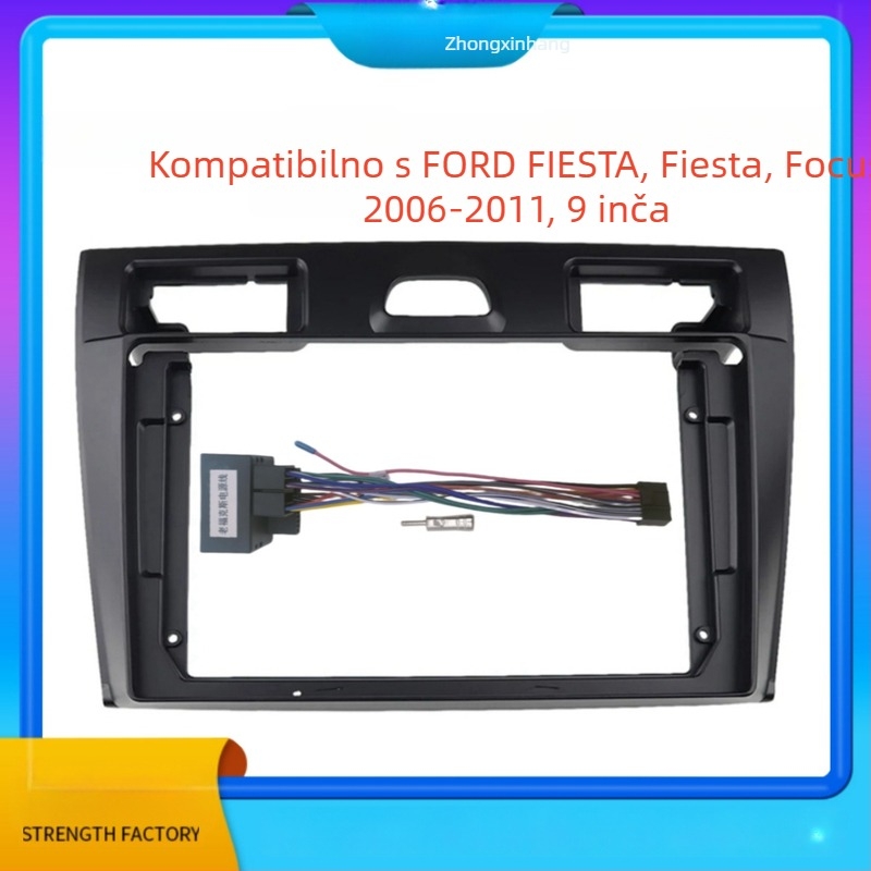 Okvir središnje konzole za DVD navigaciju za Ford Fiesta/Focus – ABS+PC, kompatibilno s modelima 2006–2011, 0,5 kg