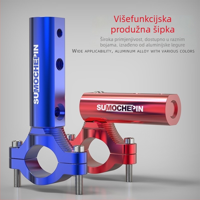 Višenamjenski produžni držač za nosač retrovizora motocikla i prečku upravljača, dodatak za reflektor, aluminijski spoj, model LTKZG, Speed motorcycle products