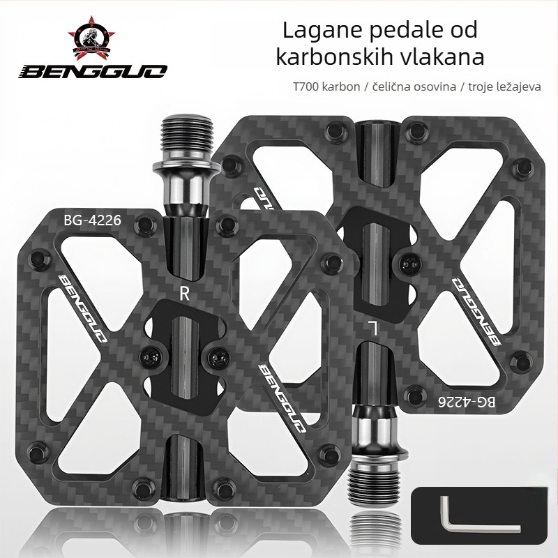 Bunguo Bg-4226 karbonske pedale za bicikl, s trostrukim ležajem