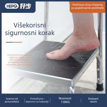 Protuklizna kupaonska stolica za stopala za odrasle, metalna, moderan stil, model LQX-120002, brenda HEPO/Good Step, prilagodljiva, 3D model dostupan