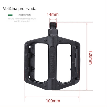 Wellgo pedale od aluminijske legure s automatskim podmaznim ležajevima i protukliznom površinom za glatko pedaliranje; kompatibilni su sa sklopivim biciklima i malim kotačnim vozilima.