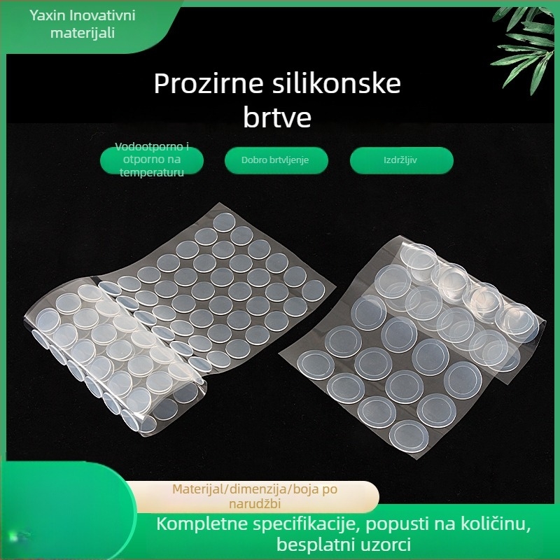 Zatvorene silikonske podloge za stopala, vodootporne i otporne na ulje, gumeni brtvni prsteni, protuklizne i apsorbirajuće, prozirne silikon podloge