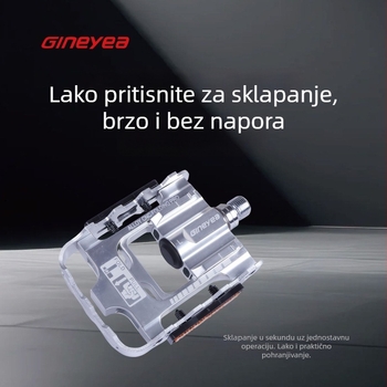 Gineyea/Jingye K505f pedale od aluminijske legure za sklopive i planinske bicikle