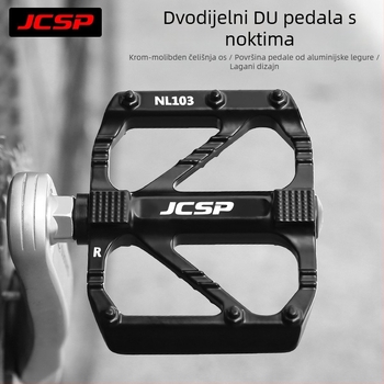 Jcsp NL103 pedale za bicikl – aluminijska legura, protuklizne, DU ležajevi, pogodne za bicikle, planinske, sklopive i cestovne bicikle