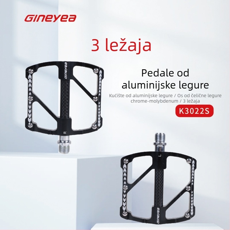 Pedale za bicikl - aluminijska legura, tri ležaja, model K3022S, kompatibilni s planinskim, cestovnim i sklopivim biciklima