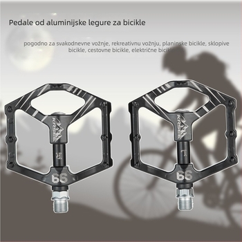 Peda za planinski bicikl K99 Foot – dvostruki DU zatvoreni ležajevi, tijelo od aluminijske legure, visoka čvrstoća, protuklizna površina, kompatibilan s planinskim, cestovnim i sklopnim biciklima