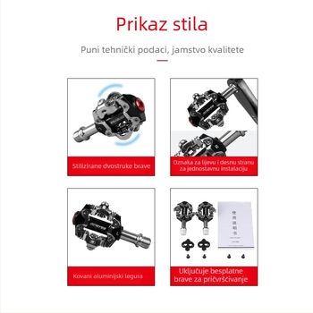 Gineyea/Jingye P20 planinski bicikl pedale s mehanizmom zaključavanja, aluminijska legura, model P20