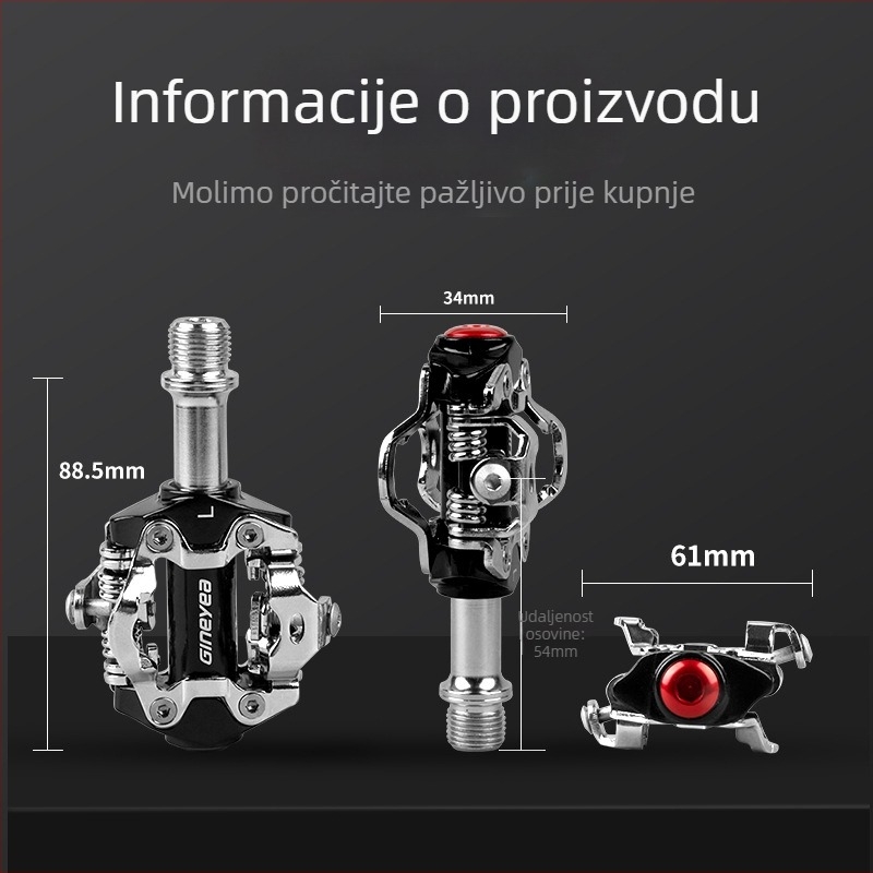 Gineyea/Jingye P20 planinski bicikl pedale s mehanizmom zaključavanja, aluminijska legura, model P20