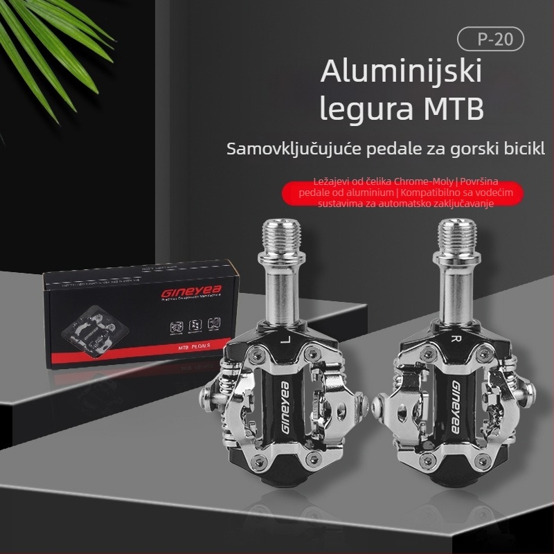 Gineyea/Jingye P20 planinski bicikl pedale s mehanizmom zaključavanja, aluminijska legura, model P20