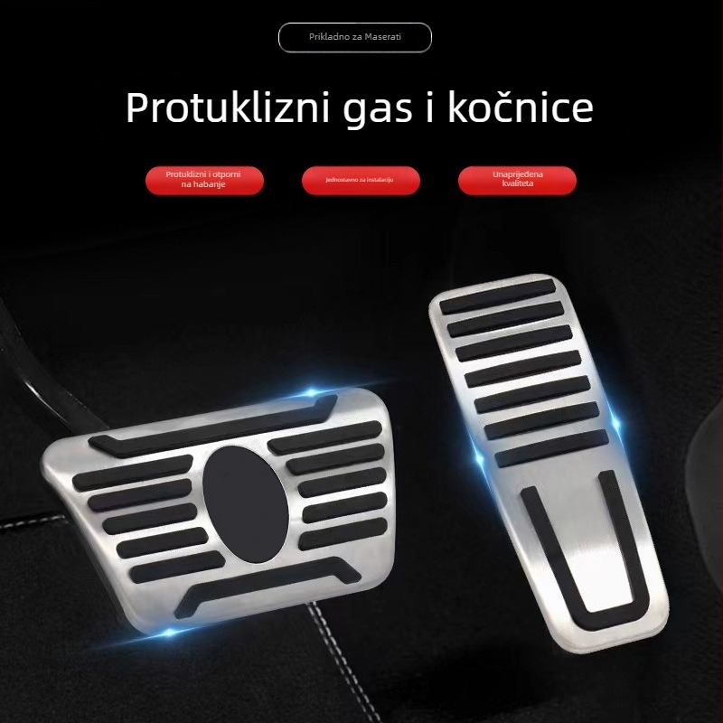 Set papučica ubrzanja i kočnice od aluminijske legure za Maserati Quattroporte, Levante i Ghibli (automatski prijenos)
