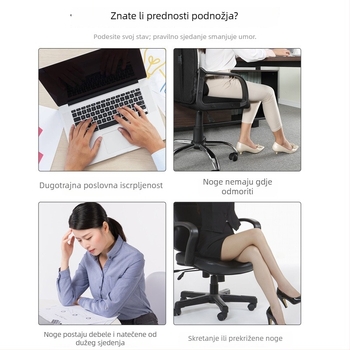 Uredsko podnožje za stopala — plastično, moderno minimalistički stil, marka Herr, model Footrest, pogodno za djecu, odrasle i starije osobe